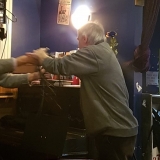 Tim and Geoff set up the PA