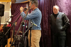 Bill Vella setting up the stage