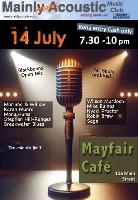 july 2026 open mic is full